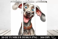 Crazy Weimaraner Smiling | 20 Oz Tumbler Product Image 2