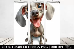 Crazy Weimaraner Tumbler | 20 Oz Tumbler Product Image 2