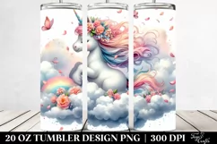 Spring Petals Baby Unicorn | 20 Oz Tumbler Product Image 2