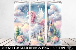 Cute Unicorn Enchanted Castle Sky | 20 Oz Tumbler Product Image 2