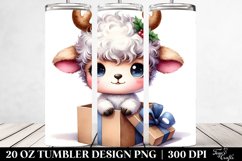 Adorable Baby Lamb with Christmas Lights, Transparent 20 Oz Product Image 2