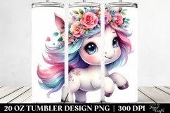 Modest Unicorn Runs, Transparent 20 Oz Tumbler Product Image 2