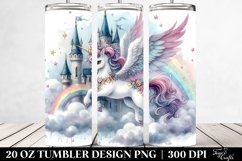 Cute Unicorn Enchanted Castle Sky | 20 Oz Tumbler Product Image 2