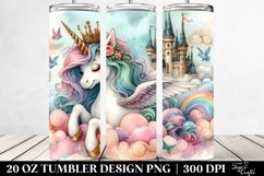 Cute Unicorn Enchanted Castle Sky | 20 Oz Tumbler Product Image 2