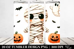 Funny Halloween Clipart, Mummy 20 Oz Tumbler Product Image 2