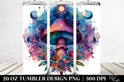 Vibrant Celestial Mushroom Clipart 20 Oz Tumbler Product Image 2
