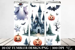 Simple Funny Halloween Castle 20 Oz Tumbler Product Image 2