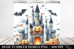 Simple Funny Halloween Castle 20 Oz Tumbler Product Image 2