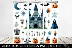 Simple Funny Halloween Castle 20 Oz Tumbler Product Image 2