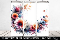 Vibrant Abstract Gerbera Frame | 20 Oz Tumbler Product Image 2