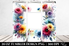 Vibrant Abstract Gerbera Frame | 20 Oz Tumbler Product Image 2