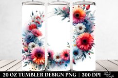 Vibrant Abstract Gerbera Frame | 20 Oz Tumbler Product Image 2