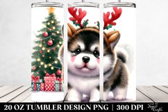 Expressive Baby Akita with Christmas Lights, Transparent 20 Product Image 2