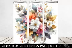 Colorful Bouquet With Jasmine | 20 Oz Tumbler Product Image 2