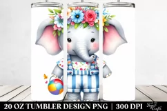 Colorful Baby Elephant | 20 Oz Tumbler Product Image 2