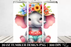 Colorful Baby Elephant | 20 Oz Tumbler Product Image 2