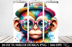 Colorful Baby Monkey with Sun es | 20 oz Tumbler Product Image 2