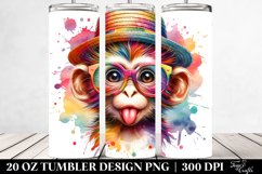 Colorful Baby Monkey with Sun es | 20 oz Tumbler Product Image 2