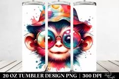 Colorful Baby Monkey with Sun es | 20 oz Tumbler Product Image 2