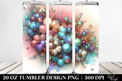 Abstract Shiny Impatiens 20 Oz Tumbler Product Image 2