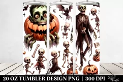 Simple Funny Halloween Undead 20 Oz Tumbler Product Image 2