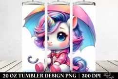 a Watercolor Funny Cow with Bandana, Transparent 20 Oz Product Image 2