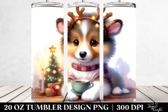 Expressive Baby Collie with Christmas Lights, Transparent 20 Product Image 2