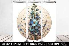 Wooden Delphinium Stained Tumbler | 20 oz Tumbler Product Image 2