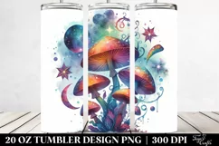 Colorful Magical Mushroom Splash | 20 oz Tumbler Product Image 2