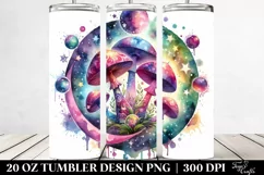 Colorful Magical Mushroom Splash | 20 oz Tumbler Product Image 2