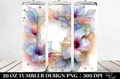 Abstract Shiny Hibiscus 20 Oz Tumbler Product Image 2