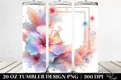 Abstract Shiny Hibiscus 20 Oz Tumbler Product Image 2