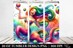 Mermaid Funny Drawing, Style | 20 oz Tumbler Product Image 2