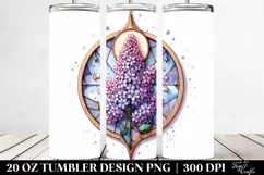 Stained Lilac Watercolor Splash | 20 oz Tumbler Product Image 2