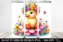 Colorful Duck Flower Crown | 20 oz Tumbler Product Image 2