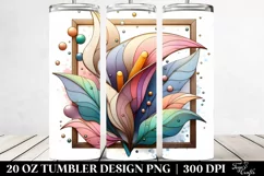 Abstract Stained Calla Lily 20 Oz Tumbler Product Image 2