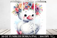 Cute Swan Flower Crown | 20 oz Tumbler Product Image 2