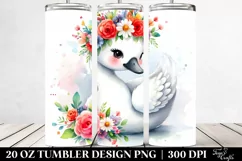 Cute Swan Flower Crown | 20 oz Tumbler Product Image 2