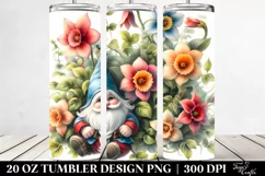 Hawaiian Flowers Gnome | 20 Oz Tumbler Product Image 2