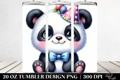 Colorful Smiling Panda Party Hat | 20 Oz Tumbler Product Image 2