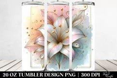Glossy Golden Lily 20 Oz Tumbler Product Image 2