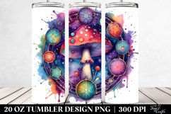 Vibrant Celestial Mushroom Clipart 20 Oz Tumbler Product Image 2