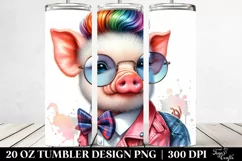 Cute Baby Pig Pose | 20 oz Tumbler Product Image 2