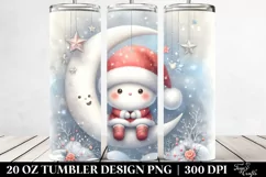 Pastel Santa Moon Snowflakes Tumbler Product Image 2