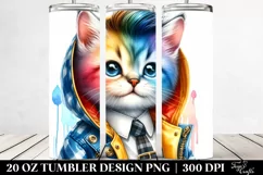 Cool Baby Cat Pose | 20 oz Tumbler Product Image 2