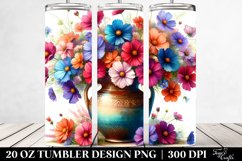 Colorful Cosmos VASE Tumbler | 20 Oz Tumbler Product Image 2