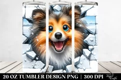 Crazy Looking Shetland Sheepdog | 20 Oz Tumbler Product Image 2