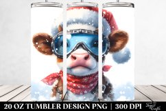 Adorable Baby Cow with Crazy Haircut, Transparent 20 Oz Product Image 2