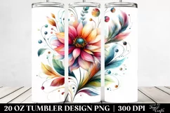 Colorful Whimsical Flower | 20 Oz Tumbler Product Image 2