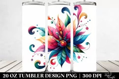Colorful Whimsical Flower | 20 Oz Tumbler Product Image 2